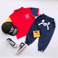 Bape兒童拼色Polo T裇